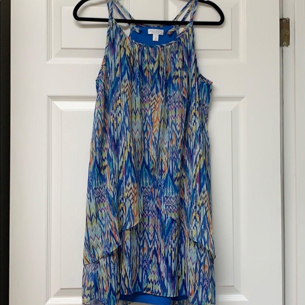 Bisou Bisou Spaghetti Strap Multi Color Dress